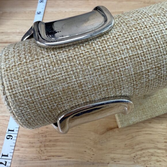 Vince Camuto Wide Silver-Tone Cuff Bracelet, Baddie, Chunky, Statement, Maximal - Picture 6 of 9